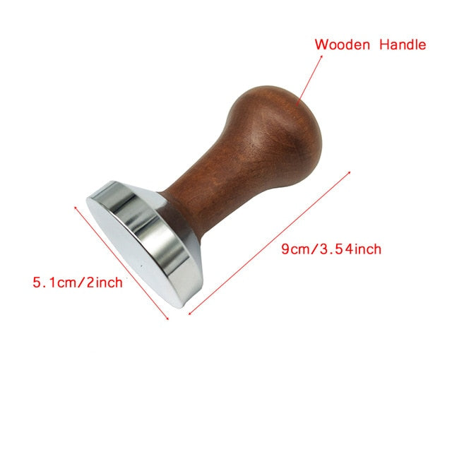 Food Grade 51mm Coffee Tamper Wooden Handle Barista Espresso maker Grinder Handmade High Quality Hot Sale