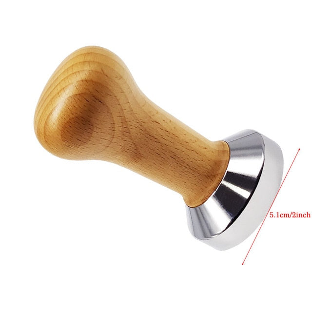 Food Grade 51mm Coffee Tamper Wooden Handle Barista Espresso maker Grinder Handmade High Quality Hot Sale