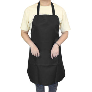 Pure color Cooking Apron For Woman Men Cooking Thicken Household Cleaning Sleeveless Apron Cotton Polyester with Double Pocket