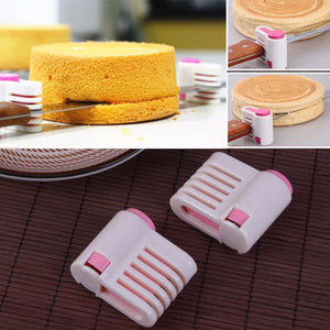 2pcs/pack  Cake Cutter 5 Layers Adjustable DIY Cake Bread Cake Cutter Leveler Slicer Cutting Fixator for Kitchen Tools