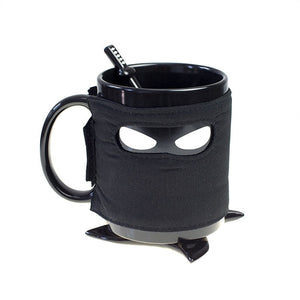 Creative Ninja Mug,Black Mask Ceramic Cup With Spoon Sword Coffee Milk Tea Mugs  Milk Coffee Tea Cup Mugs Drop shipping