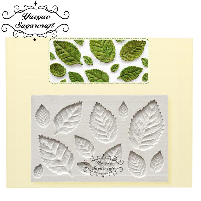 Yueyue Sugarcraft 1 piece Leaf Silicone mold Fondant Mold Cake Decorating Tools Chocolate Mold Baking Mold