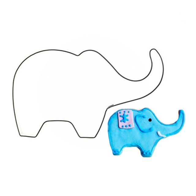 New Conch Cat Elephant Shapes Cookie Cutter Food Grade Stainless Steel Biscuit Mold Baking tools Home kitchen supplise