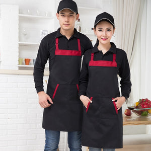 Catering Plain Anti-Fouling Women Man Kitchen Accessories Apron With Pockets Butcher Craft Baking Chefs Kitchen Cooking BBQ