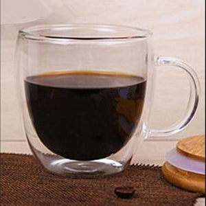 Double Coffee Mugs With the Handle Mugs Drinking Insulation Double Wall Glass Tea Cup Creative Gift Drinkware Milk