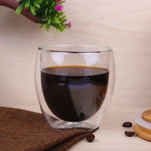 Double Coffee Mugs With the Handle Mugs Drinking Insulation Double Wall Glass Tea Cup Creative Gift Drinkware Milk