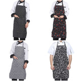 Adjustable Half-length Adult Apron Striped Hotel Restaurant Chef Waiter Apron Kitchen Cook Apron With 2 Pockets