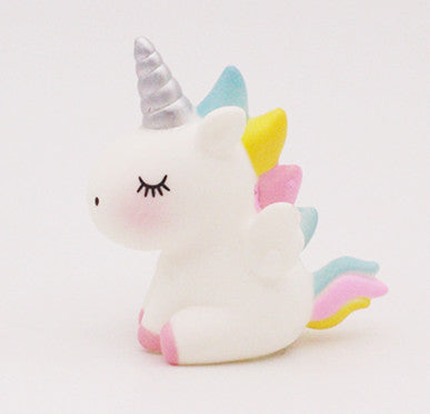 Rainbow Unicorn Cake Topper Birthday Wedding Cake Flags Cloud Balloon cake flag Birthday Party Baking Decoration Supplies