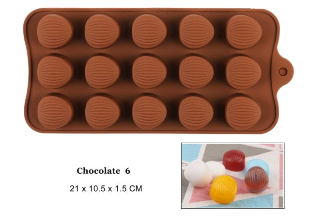 New Silicone Chocolate Mold 29 Shapes Chocolate baking Tools Non-stick Silicone cake mold Jelly and Candy Mold 3D mold DIY best