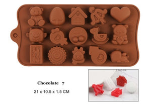 New Silicone Chocolate Mold 29 Shapes Chocolate baking Tools Non-stick Silicone cake mold Jelly and Candy Mold 3D mold DIY best