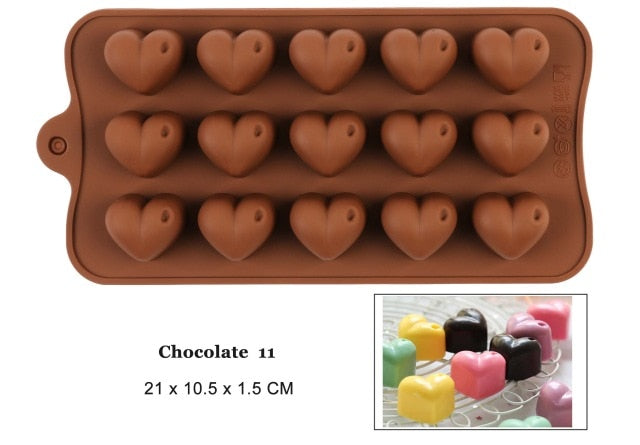 New Silicone Chocolate Mold 29 Shapes Chocolate baking Tools Non-stick Silicone cake mold Jelly and Candy Mold 3D mold DIY best