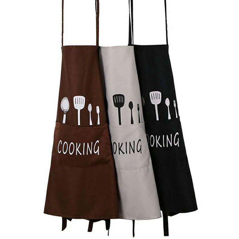 1Pcs Striped Waterproof Polyester Apron Woman Adult Bibs Home Cooking Baking Coffee Shop Cleaning Aprons Kitchen Accessory 46212