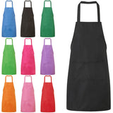 1PC Colorful Cooking Baking Apron Pure Color High Quality Plain Apron Pocket Sleeveless Aprons Kitchen Chef Waiter Cafe BBQ Tool