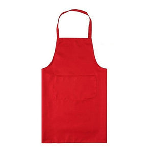 1PC Colorful Cooking Baking Apron Pure Color High Quality Plain Apron Pocket Sleeveless Aprons Kitchen Chef Waiter Cafe BBQ Tool