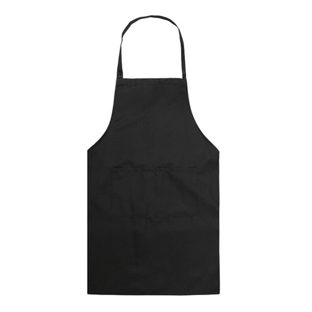 1PC Colorful Cooking Baking Apron Pure Color High Quality Plain Apron Pocket Sleeveless Aprons Kitchen Chef Waiter Cafe BBQ Tool