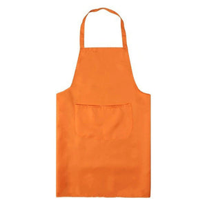 1PC Colorful Cooking Baking Apron Pure Color High Quality Plain Apron Pocket Sleeveless Aprons Kitchen Chef Waiter Cafe BBQ Tool