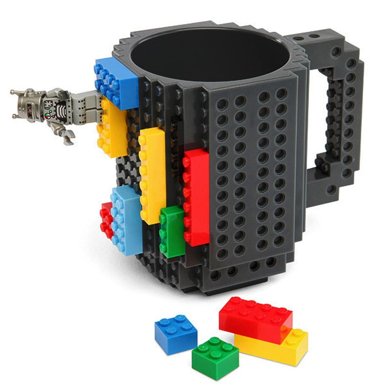 350ml Creative Milk Mug Coffee Cup Creative Build-on Brick Mug Cups Drinking Water Holder Building Blocks Cup New Design