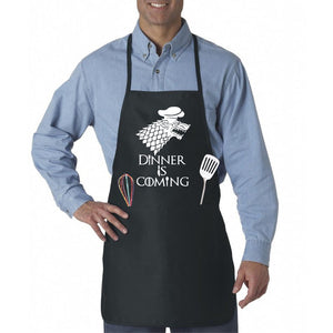 Cooking Apron Dinner Is Coming Game of Thrones Kitchen Baking BBQ  Apron  2 Front Pockets /3 Color Options Great for GOT fans