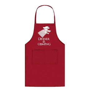 Cooking Apron Dinner Is Coming Game of Thrones Kitchen Baking BBQ  Apron  2 Front Pockets /3 Color Options Great for GOT fans