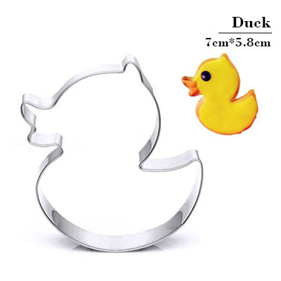 Children's Day Marine Life Cookie Cutter Stainless Steel Fondant Cutter Baking Cookie Mold Biscuit Mould Biscuit Printing Tools