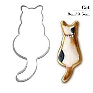 Children's Day Marine Life Cookie Cutter Stainless Steel Fondant Cutter Baking Cookie Mold Biscuit Mould Biscuit Printing Tools