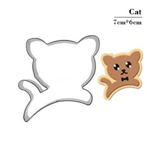 Children's Day Marine Life Cookie Cutter Stainless Steel Fondant Cutter Baking Cookie Mold Biscuit Mould Biscuit Printing Tools